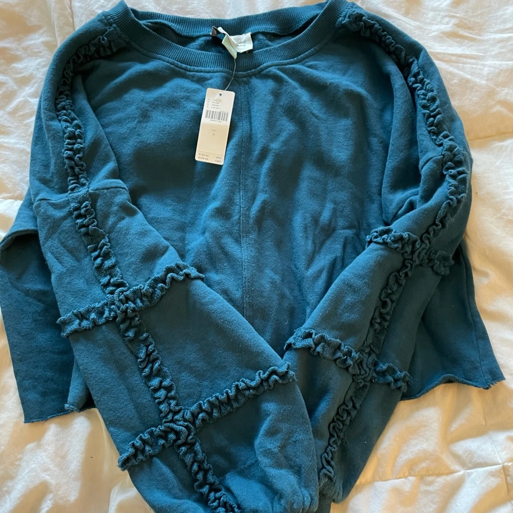 BNWT Anthropologie Saturday Sunday cropped sweatshirt S